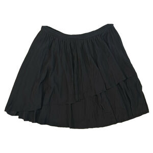 Aritzia Wilfred Bethune Asymmetrical Black Tiered and Pleated Mini Skirt Size 6